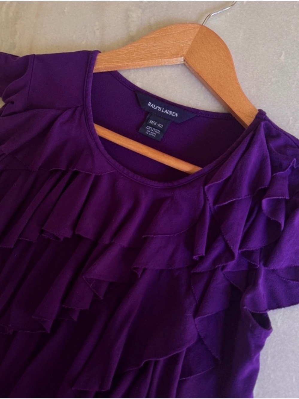 Ralph Lauren Purple Ruffled Dress